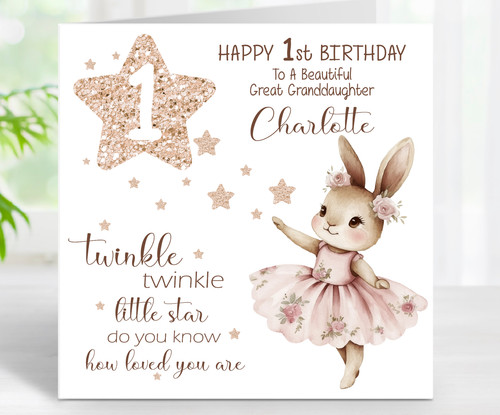 Personalised birthday card 1st - birthday,