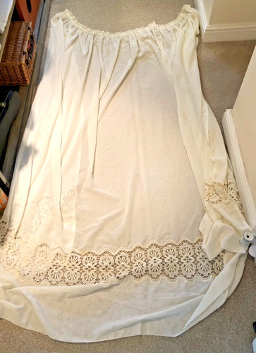 Vintage cream voile curtains - vintage,