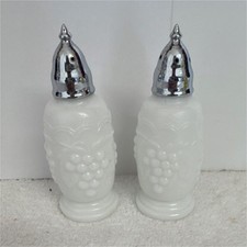 VINTAGE Milk Glass Grape