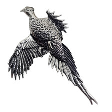 Pheasant Pewter Pin Badge