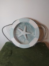 Coastal Nautical Rope Wall Decor Lifebuoy Starfish Beach House Hanging Ornament