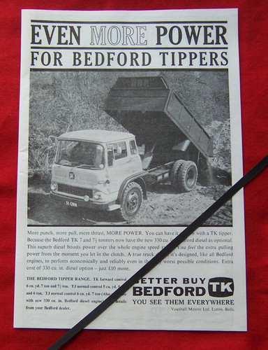 Bedford tipper truck - bedford, 1962