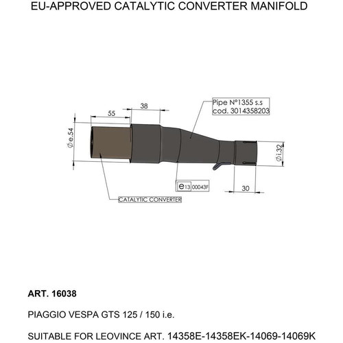 Leovince catalytic converter - leovince,