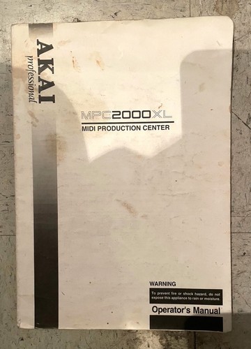 Akai mpc2000xl operator - mpc2000xl, operator's