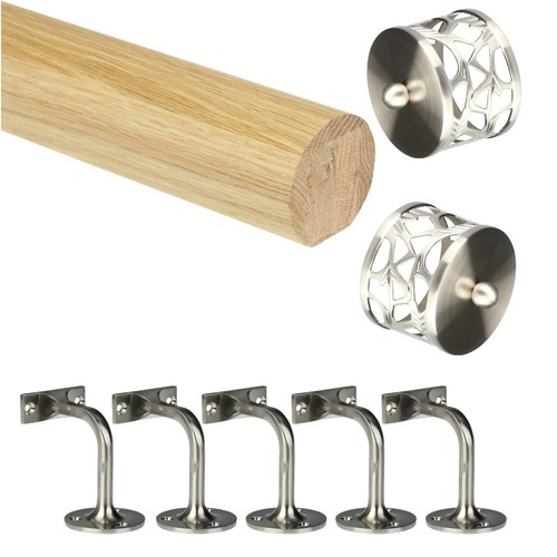 Oak mopstick handrail kit - kit, with