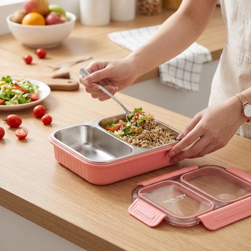 Square stainless steel box - steel, 4
