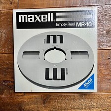 MAXELL MR-10 Full REEL to REEL 1/4" Tape Metal 267mm 10inch OG box and Stickers!