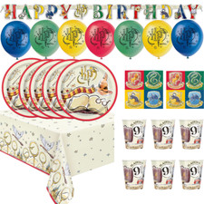 Harry Potter Party Plates Cups Napkins Table cover Balloons Banner Tableware