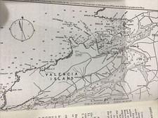 VINTAGE SEA CHART / NAUTICAL MAP 1961 - Ireland - Valencia Island - To Frame?