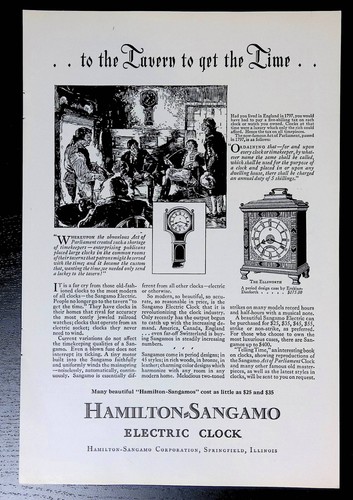 Print 1929 hamilton sangamo - print,