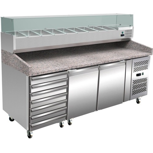 Pizza prep counter fridge - prep,