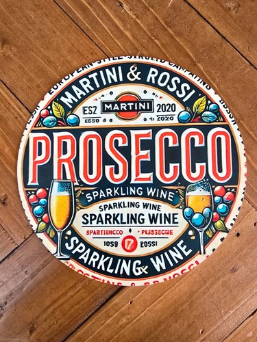 Prosecco wine metal signs - wine,