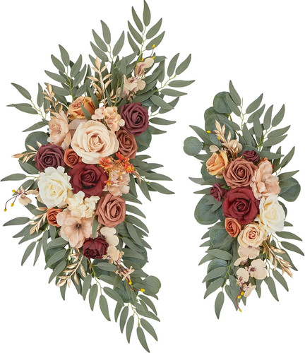 Burnt orange wedding arch - burnt,