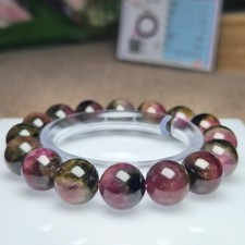 Watermelon tourmaline bracelet - watermelon,
