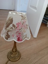 Beautiful Little French Shade And Brass Stand With French Plug. Need Adapter