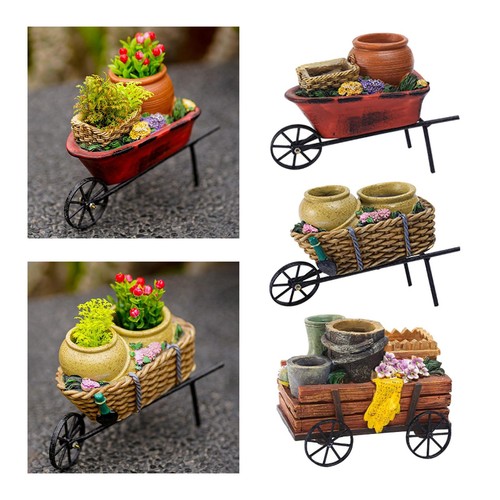 Creative cart flower pot wheel - creative,