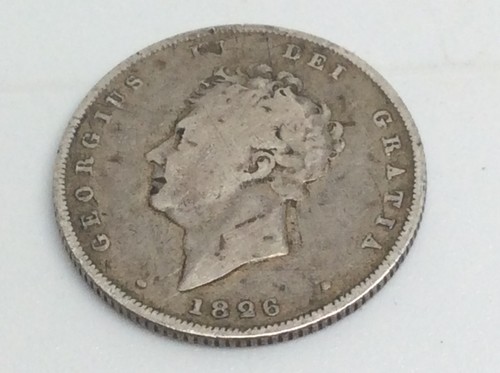 1826 george silver shilling - george, iv