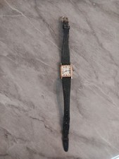 Seiko Quartz Classic Gold Tone Ladies Tank Watch 955652