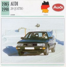 1983 AUDI 200 QUATTRO Classic Car Photograph / Information Maxi Card