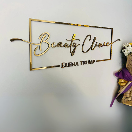 Custom business sign laser - -,