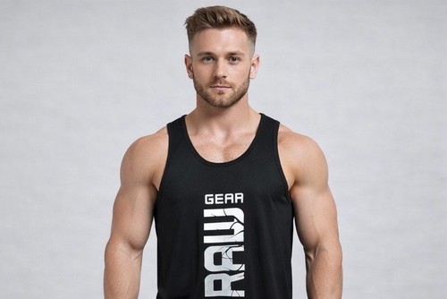 Men black gym tank top - men’s,