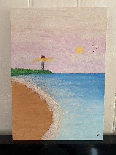 Original handmade beach sunset - original,