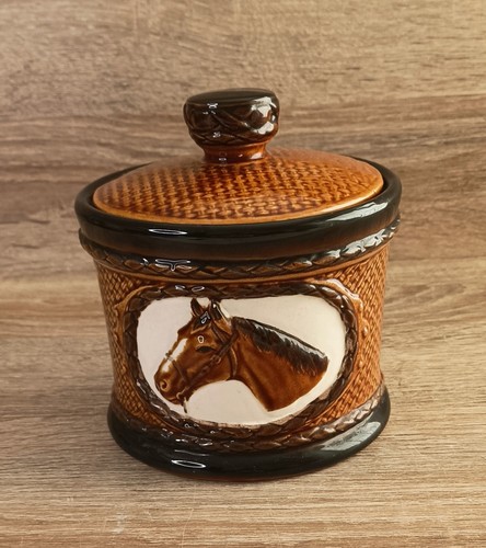 Vintage majolica ceramic horse - ceramic,