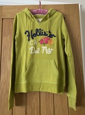 Hollister Hoodie Green Embroidered Women/Girls.  Size:  S/M