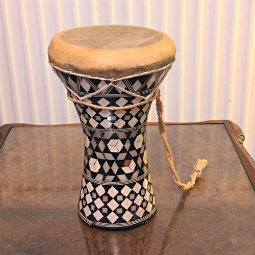 Wooden djembe hand drum - wooden,