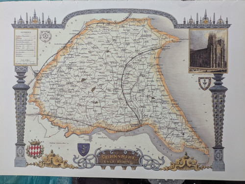 Map yorkshire county east - map,