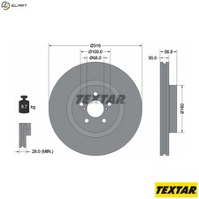 2x BRAKE DISC 92236503 FOR