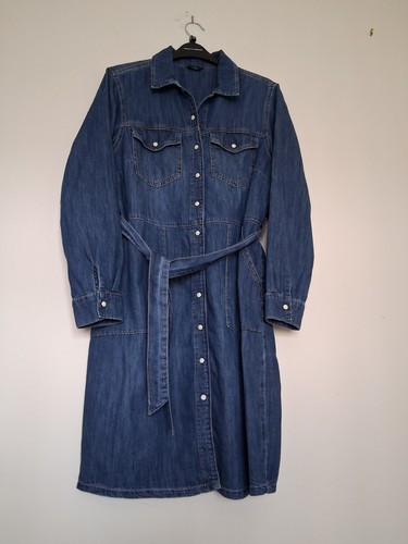 Ladies denim dress front - dress,