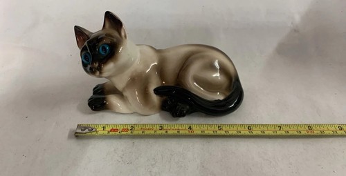 Vintage ceramic siamese cat - vintage,