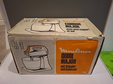 Vintage Moulinex 116-2-02 Blender Food Mixer   White Bowl And Whisks And Stand. 