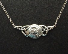 CELTIC NECKLACE by Ortak Celtic knot swag necklace sterling silver Scottish