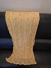 Crinkle Crushed Chiffon Dopatta W/ Golden Digital Paint-Indian Pakistani Scarf