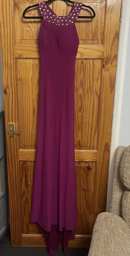 Illusion prom purple beaded - prom,