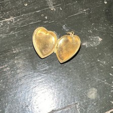 Vintage Antique 9ct Rolled Gold Heart Shaped Locket Pendant