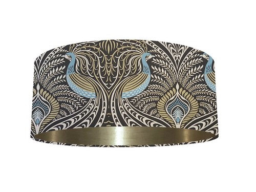 Peacock art nouveau fabric - peacock,