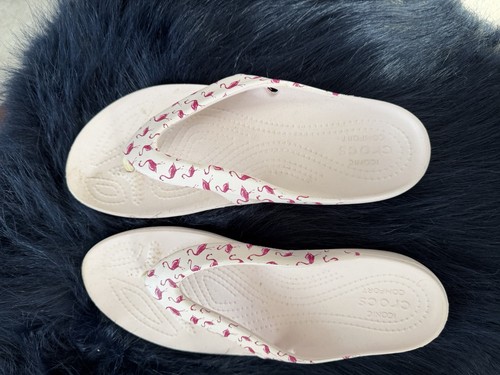 Ladies white pink flamingo - ladies,