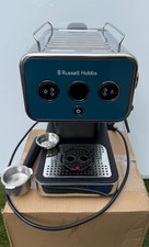 Russell Hobbs Espresso Machine,15 Bar Pump Pres,Ocean Blue Stainless Steel 26451