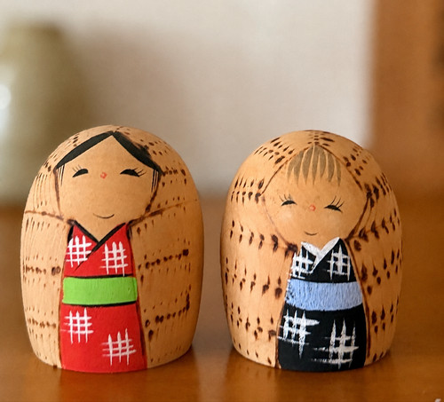 Pair kokeshi dolls 5cm - dolls, 6.5cm