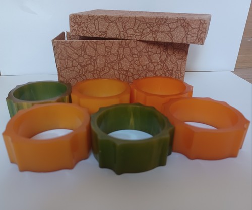 Bakelite napkin rings set 6 - set, of