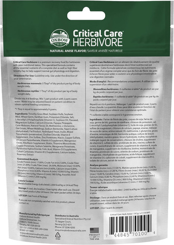 Oxbow animal health critical - health,