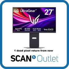 27" LG UltraGear 27G850A-B Gaming Monitor, Nano IPS, 4K 240Hz / FHD 480Hz Dual M
