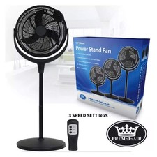 16" Pedestal Fan - High Speed Adjustable Height 3 Speed Quite - Remote & Timer