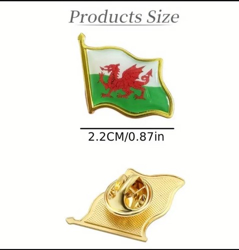 Wales welsh pin badge red - wales,