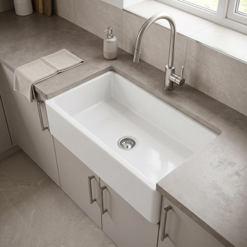 Nuie kitchen sink fire clay - kitchen, sink,