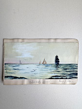 Antique watercolour painting - antique,
