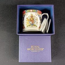 Royal Worcester Tankard Diamond Jubilee 2012 Queen Elizabeth II Boxed
